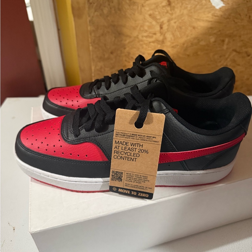 Mens Black and Red Sneakers - Picture 2 of 4